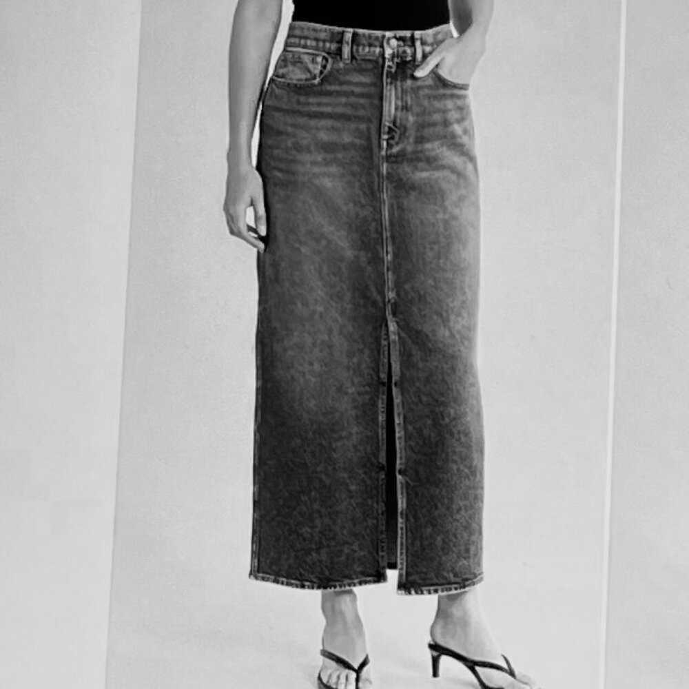 Lucky Brand Denim Maxi Skirt in Black (Size 10/30) New with Tag